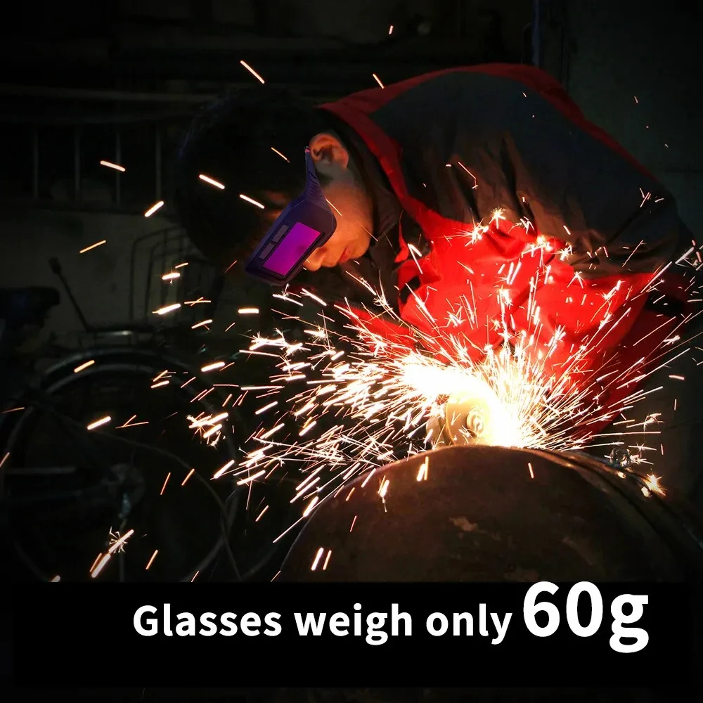 Solar Powered Welding Helmet Auto Darkening Welding Goggles LCD Welder Glasses for TIG MIG MMA Plasma Welder Glasses - Image 4