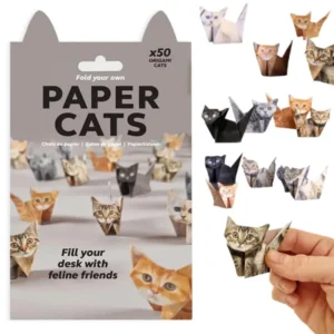 50 Sheets Creative DIY Origami Paper Animal Folding Set Cats Dogs Dinosaurs Fun Handmade Art Craft Folding Paper for Kid
