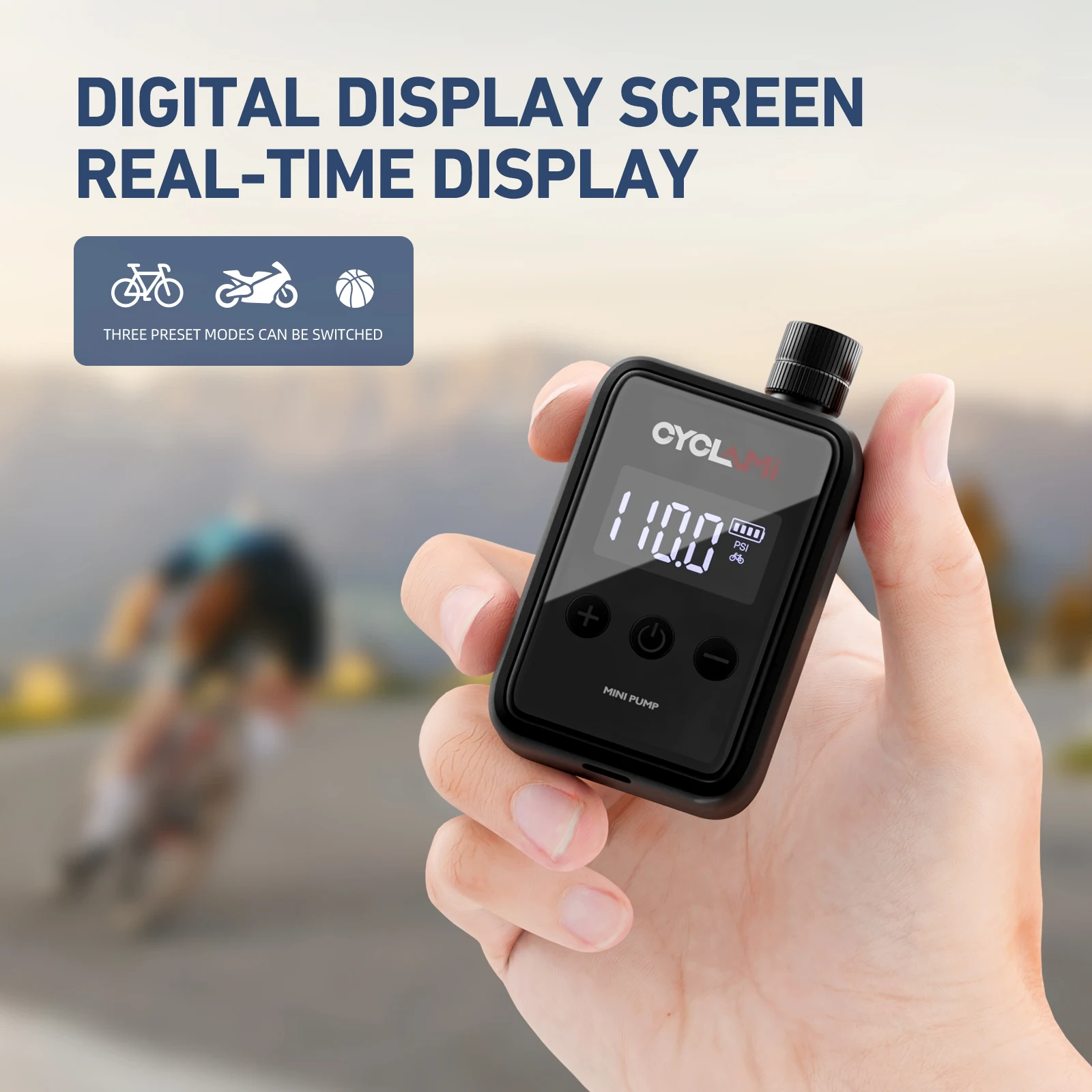 150PSI Portable Pocket Bike Electric Air Pump Schrader Presta Valve MTB MINI Rechargeable Compressor Tire Inflator CYCLA - Image 3
