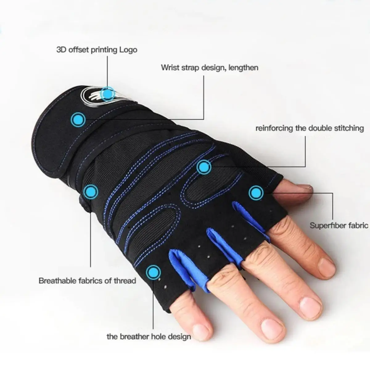 Gym Gloves for Men Women Fitness Weight Lifting Wristband Gloves Body Building Training Sports Exercise Cycling Glove Sh - Image 4