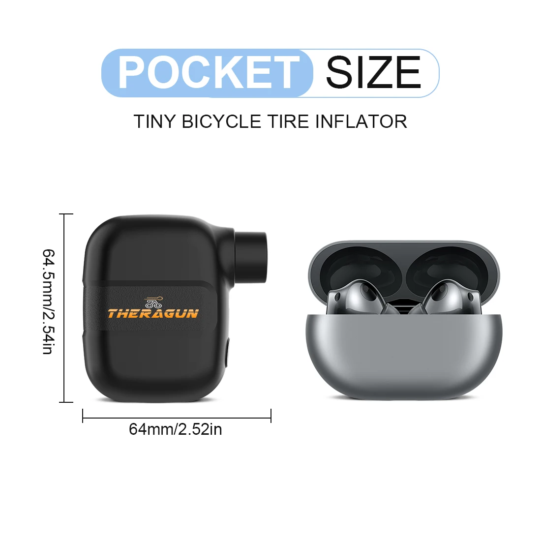 Mini Rechargeable Portable Air Inflator Bicycle Pump 100PSI 5V Type-C Bike Accessories for Bike Schrader Presta Tires. - Image 2