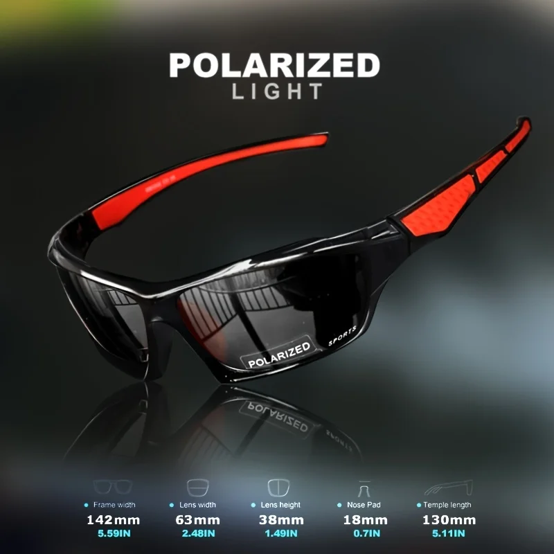 1/3PCS Sports Polarized Sunglasses for Men Lightweight Night Vision Male Shades Cycling Driving Fishing Fashion Mirror S - Image 2