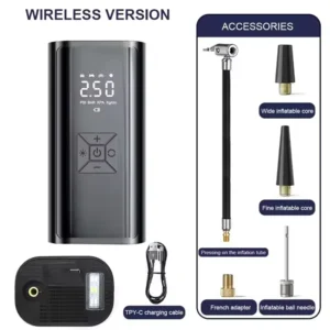 YIJU Wireless Air Pump 150psi Portable Electric Tire Inflator For Car Bicycle Motorcycle Mini Air Compressor Tire Air In