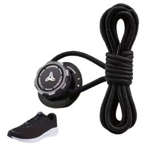 1 Pair No-Tie Shoe Locks - Rotating Buckles for Sports and Outdoor Shoes - Unisex Quick-Adjust Design - Pre-Installed